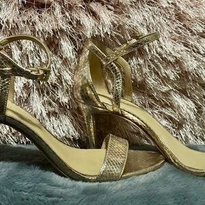 Michael Kors Shimmering Gold Heels